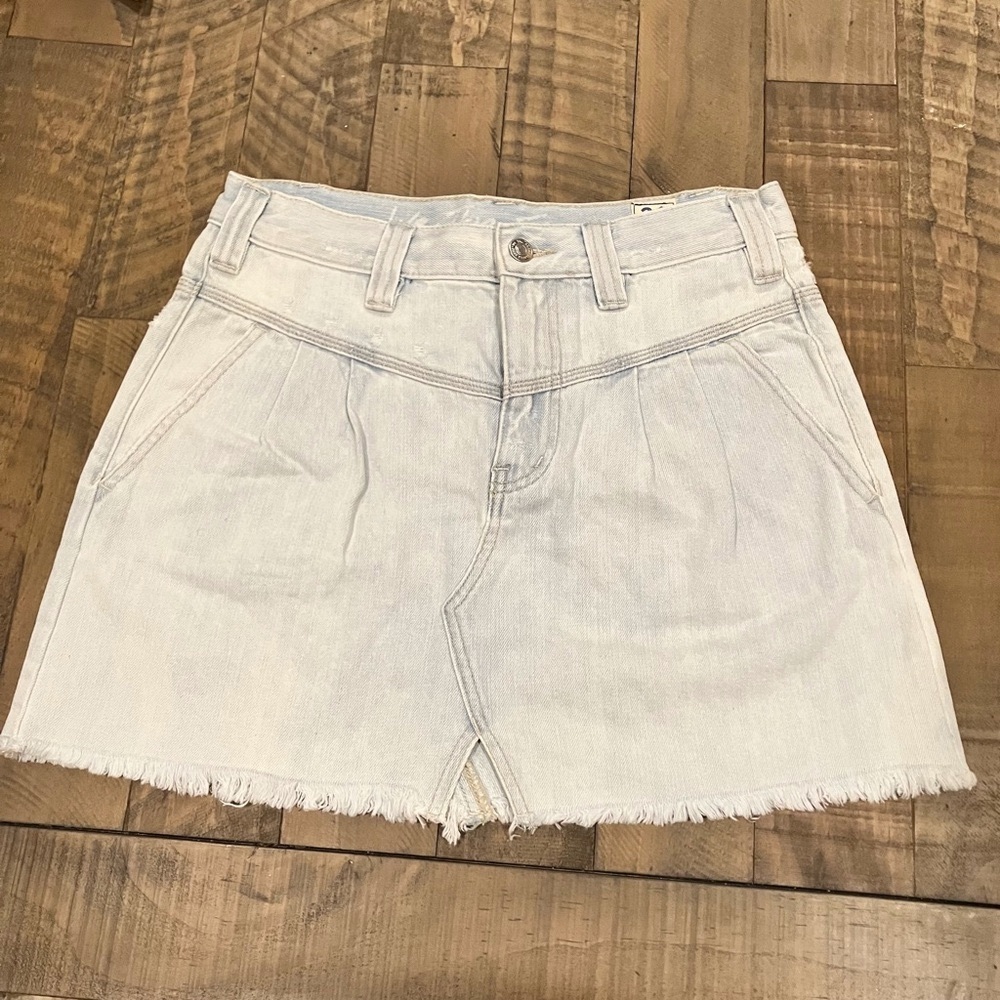 Free People | Sidecar Silver Lake Distressed Denim Skirt